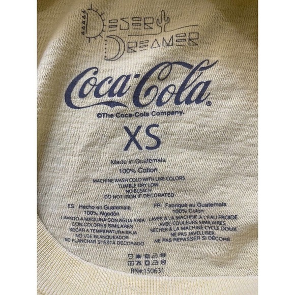 Desert Dreamer XS Yellow ENJOY COKE Crop Coca-Cola T-Shirt - Picture 3 of 3